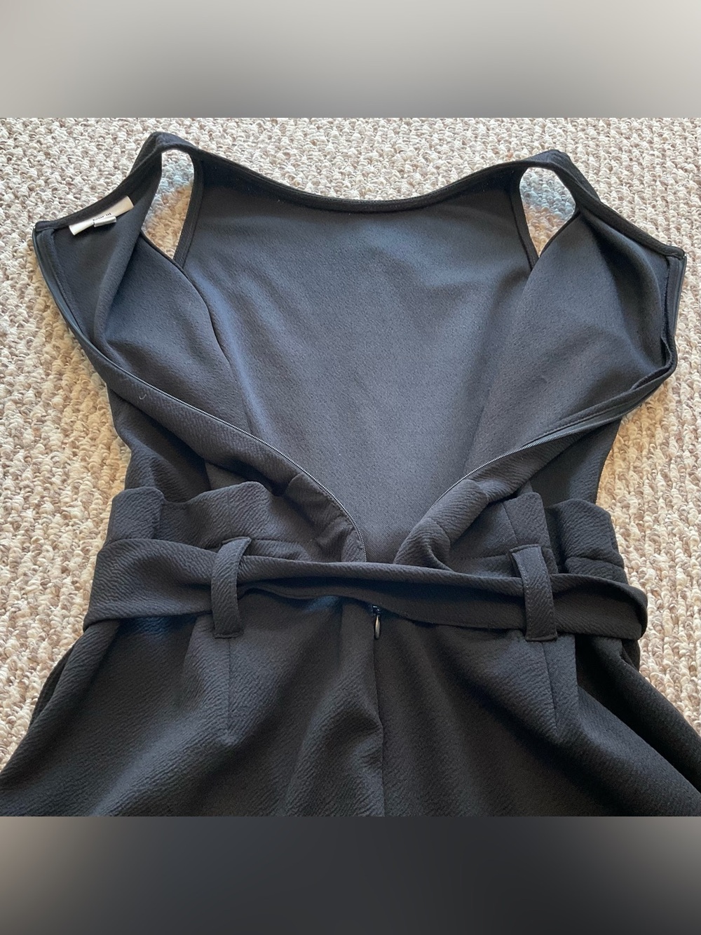 MACY’S Bar III® Black Sleeveless Belted Jumpsuit with Pockets Size Petite Small - Picture 10 of 12